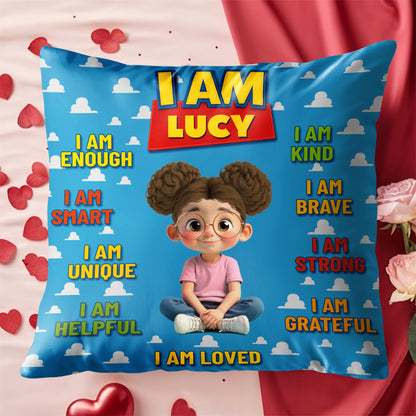 I Am Enough Kind Smart Unique, Positive Affirmations Pillow