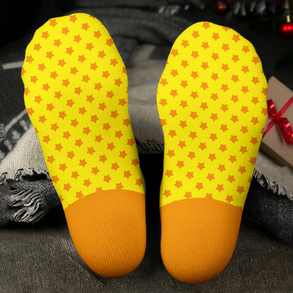 Be Bold Be Kind Be You, Colorful Comic Style Child Character Socks