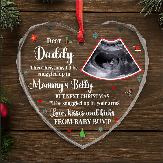 Expectant Christmas Snuggles From Baby Bump