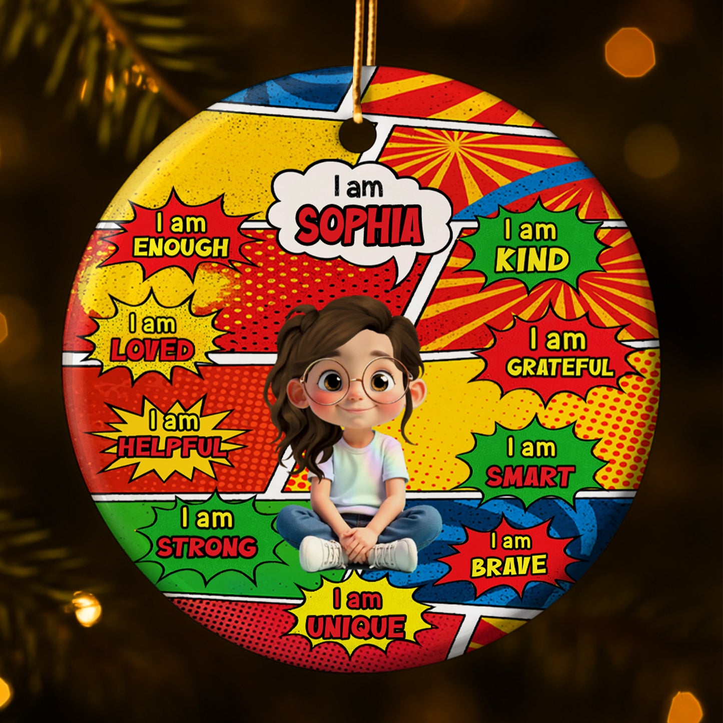 I Am Enough, I Am Loved, Cute Cartoon Girl