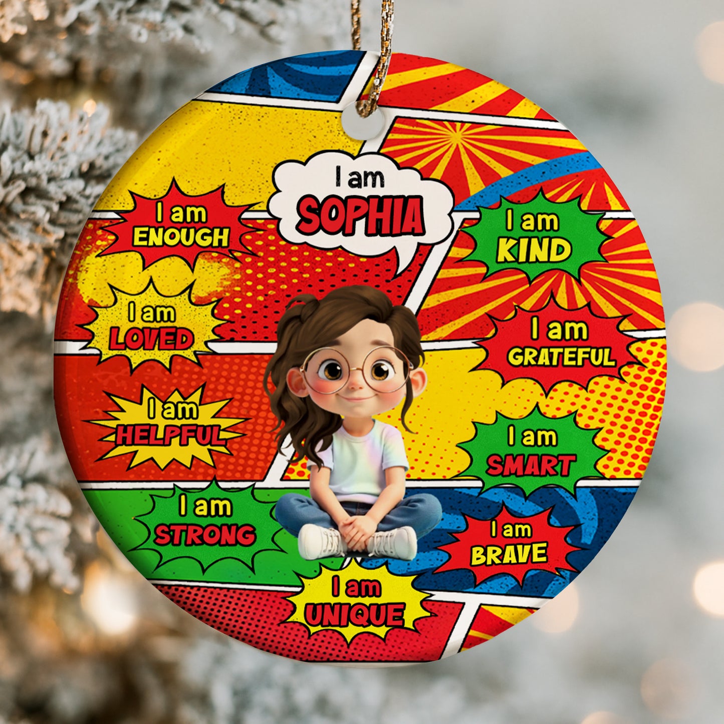 I Am Enough, I Am Loved, Cute Cartoon Girl