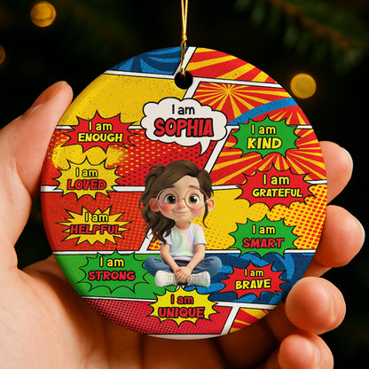 I Am Enough, I Am Loved, Cute Cartoon Girl