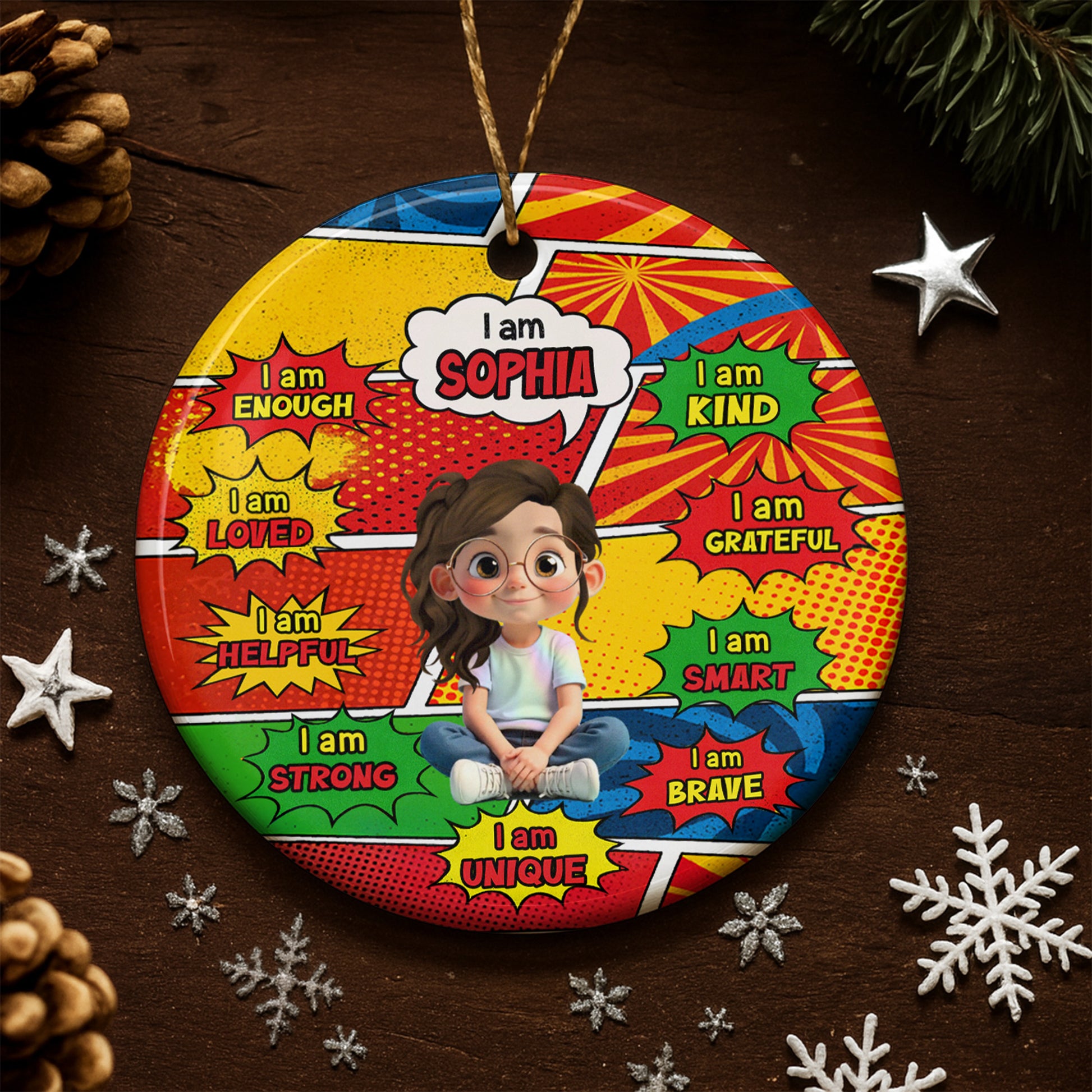 I Am Enough, I Am Loved, Cute Cartoon Girl