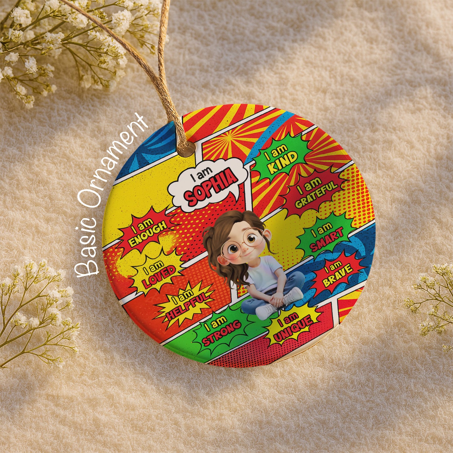 I Am Enough, I Am Loved, Cute Cartoon Girl