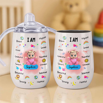 I Am Brave, Kind, Grateful, Custom Doll And Rainbow Design