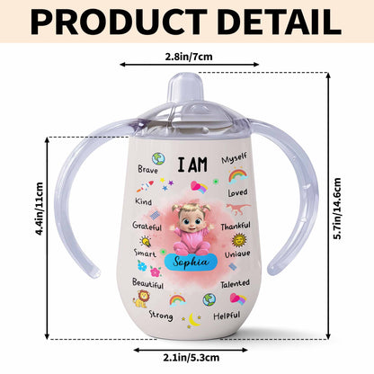 I Am Brave, Kind, Grateful, Custom Doll And Rainbow Design