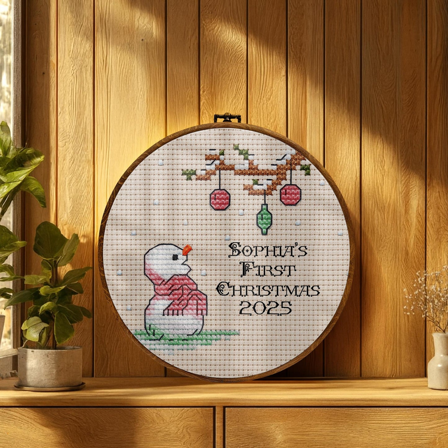 First Christmas Snowman And Baubles