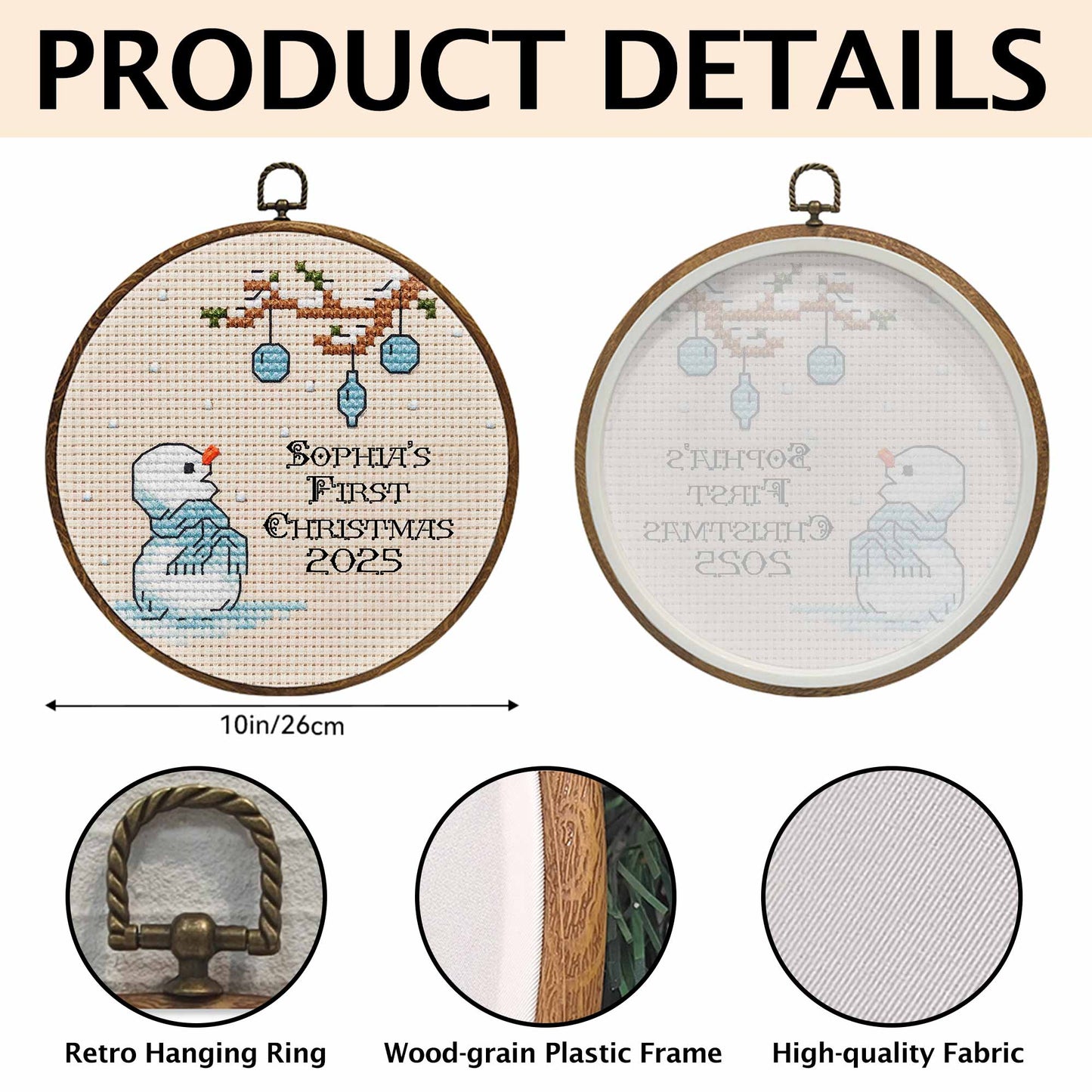 First Christmas Snowman And Baubles