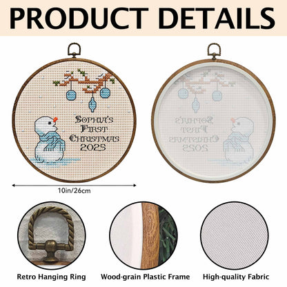 First Christmas Snowman And Baubles