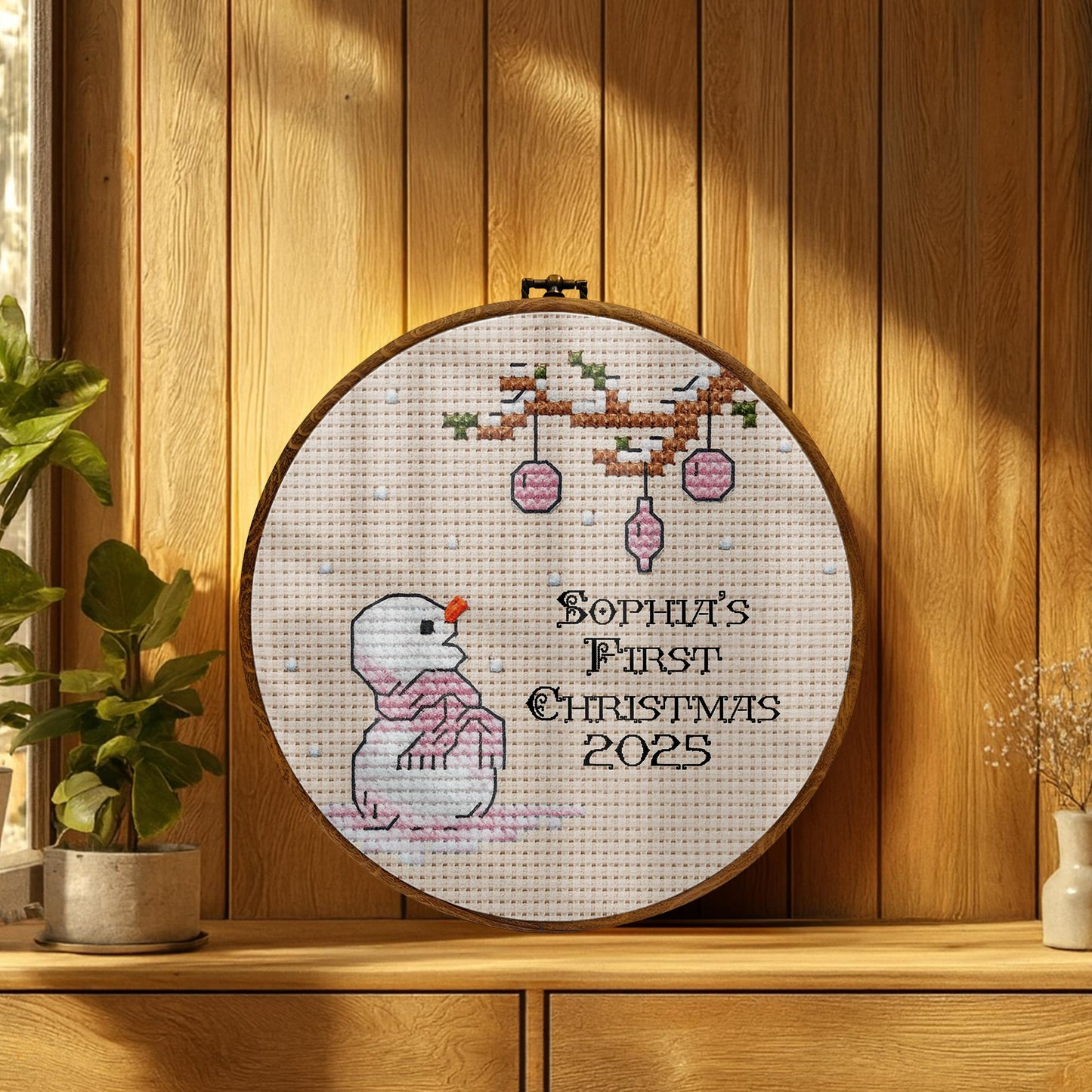 First Christmas Snowman And Baubles