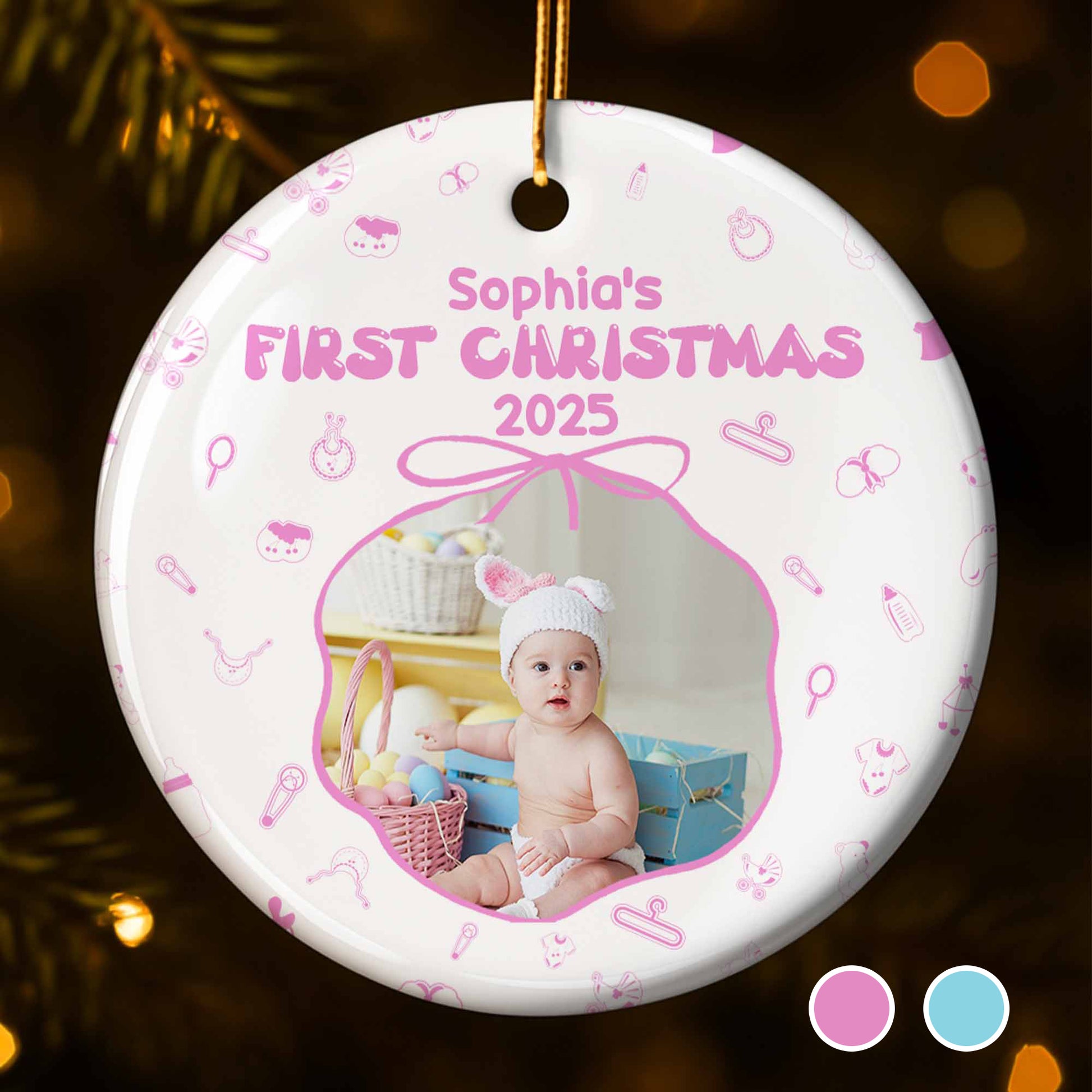 First Christmas, Baby And Cute Holiday Icons
