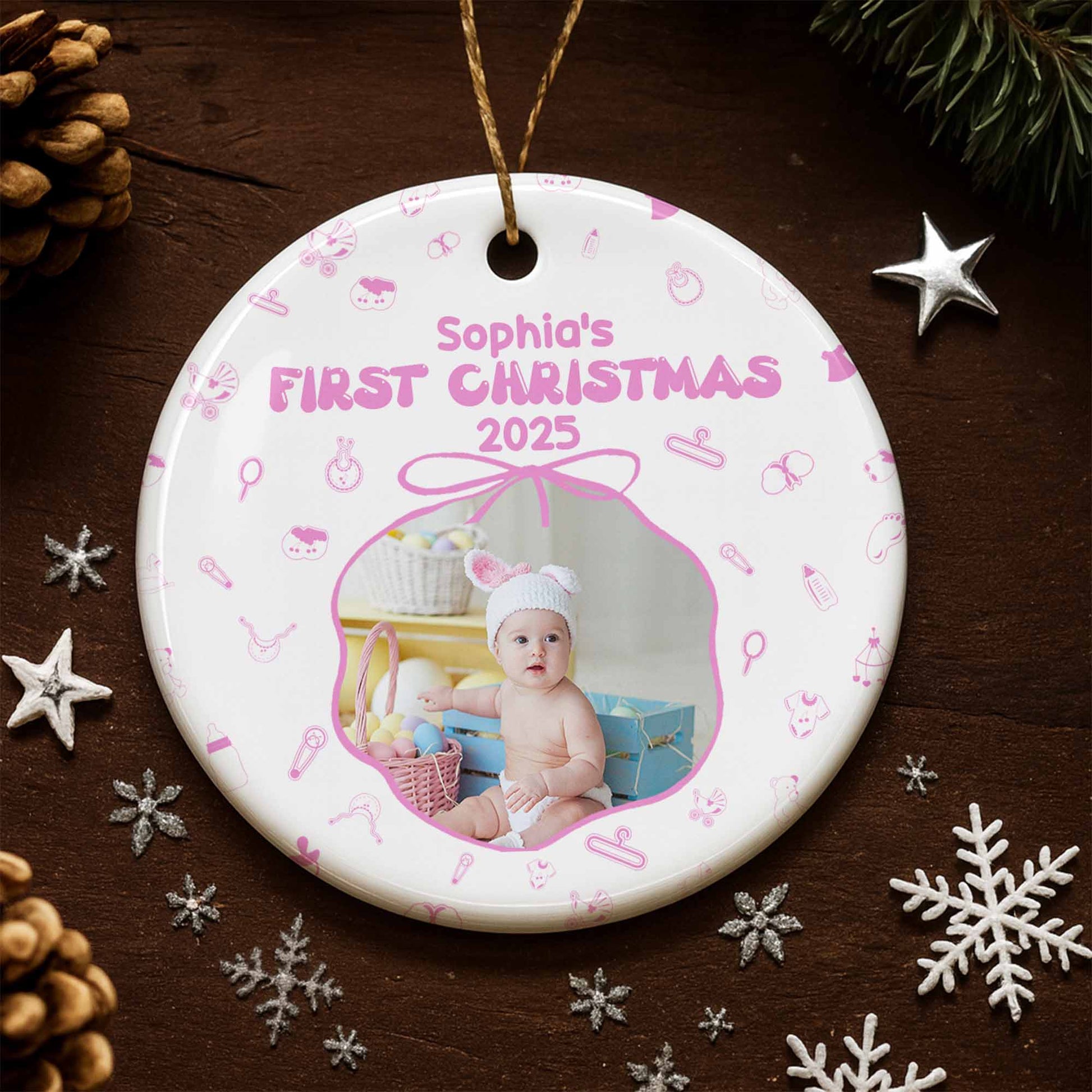 First Christmas, Baby And Cute Holiday Icons