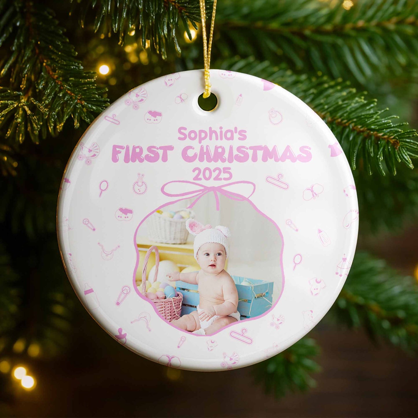 First Christmas, Baby And Cute Holiday Icons