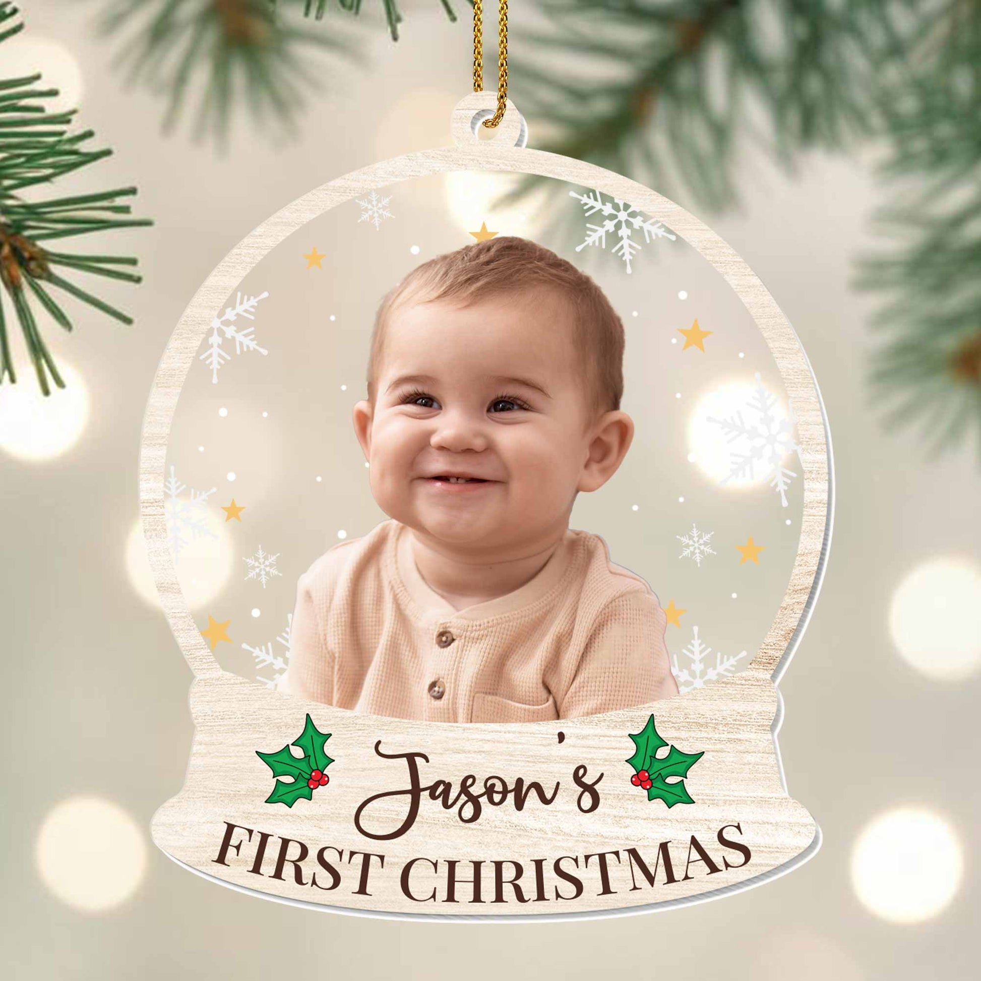 Your Baby's First Christmas, Customizable Photo Ornament