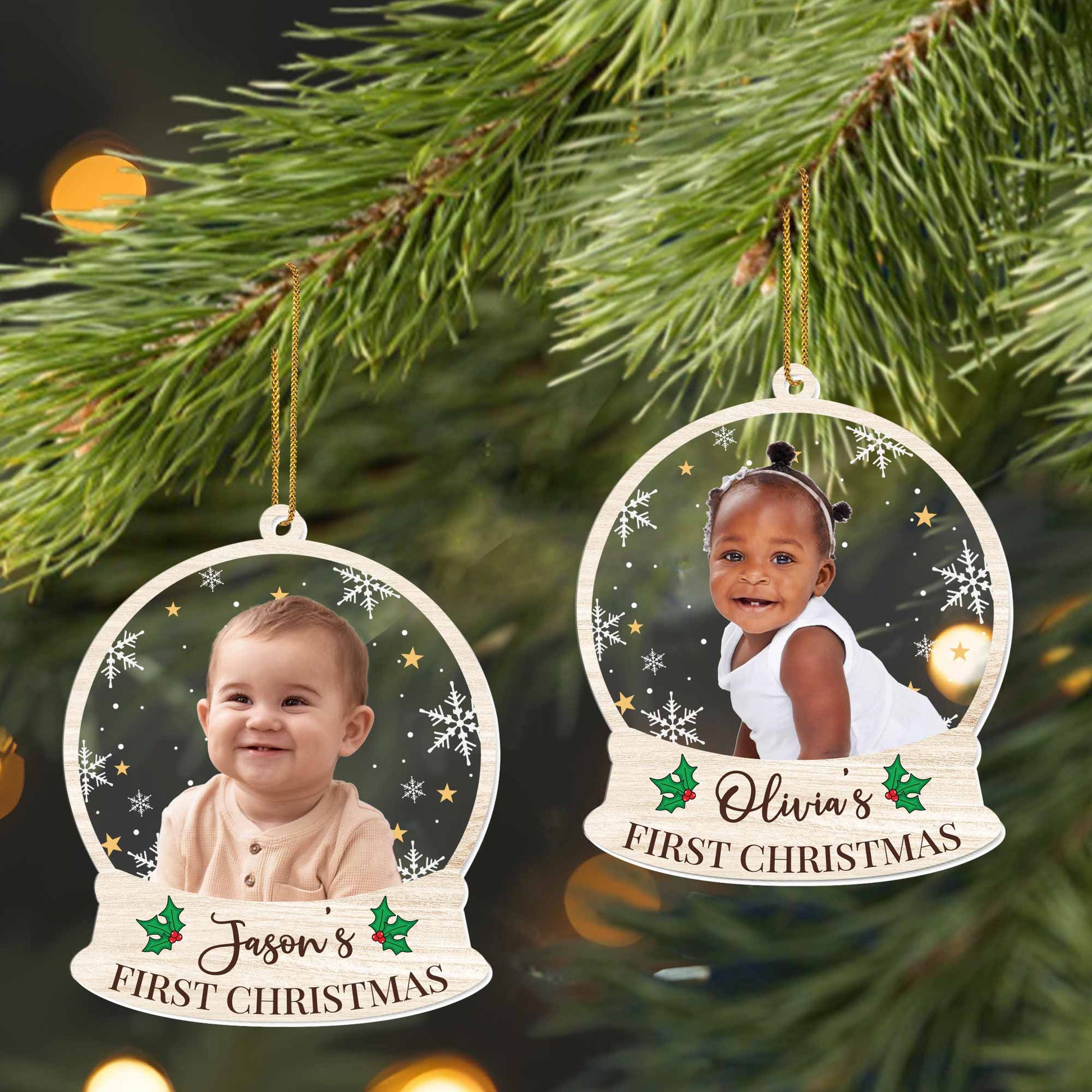 Your Baby's First Christmas, Customizable Photo Ornament