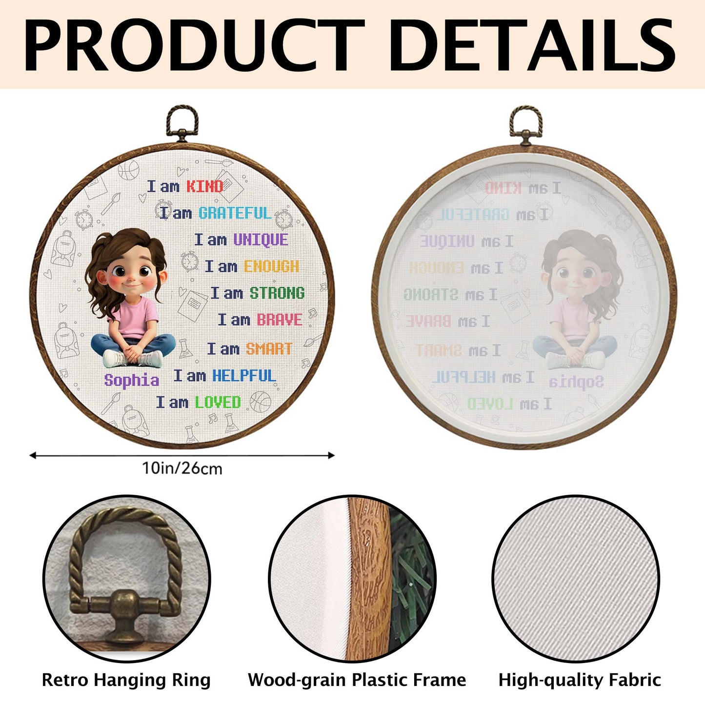 I Am Kind And Loved, Character Sitting With Positive Affirmations