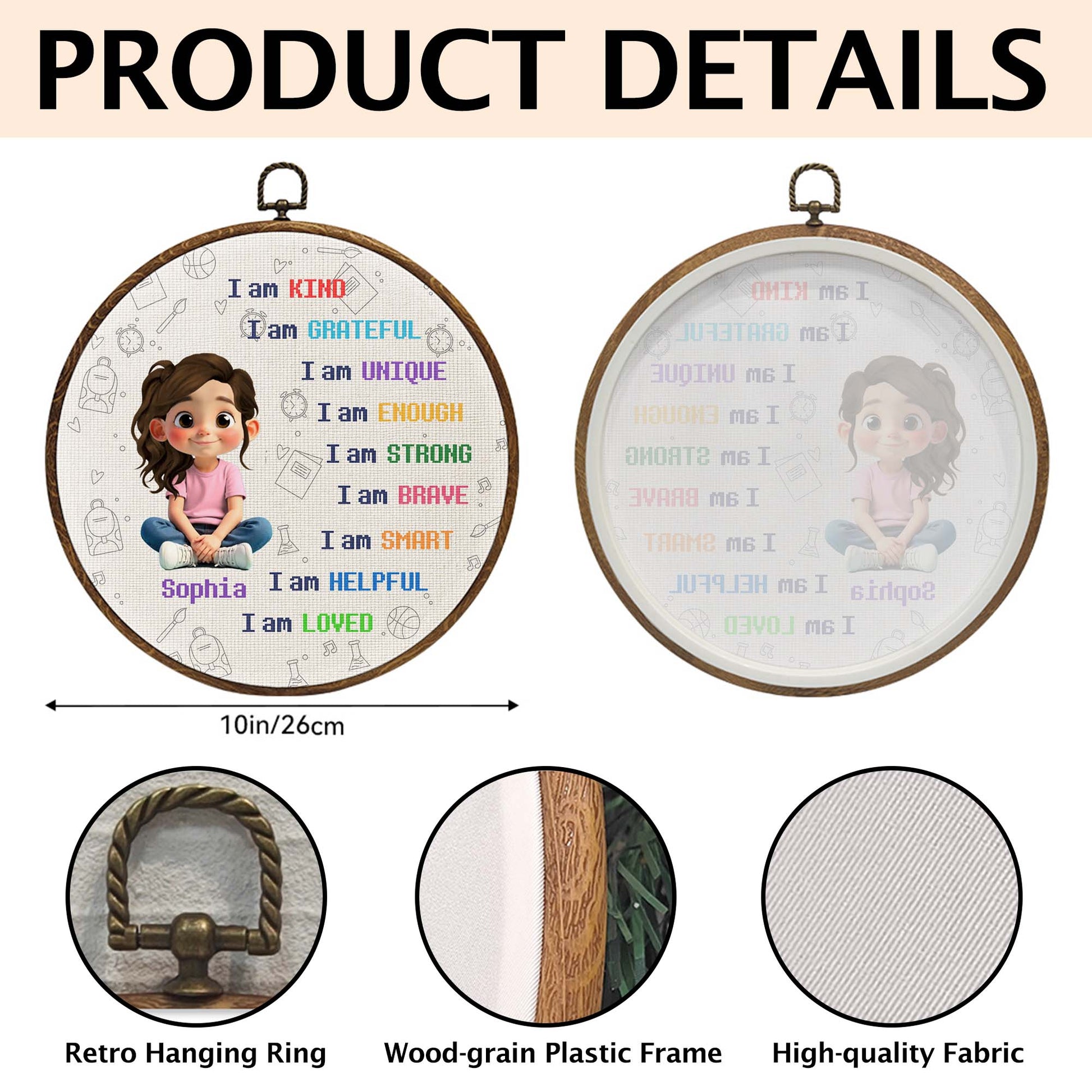 I Am Kind And Loved, Character Sitting With Positive Affirmations