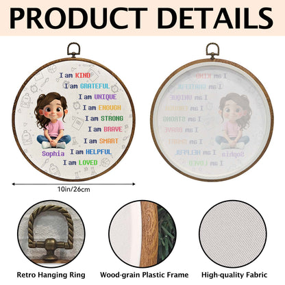 I Am Kind And Loved, Character Sitting With Positive Affirmations