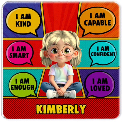 I Am Kind, I Am Loved, Cartoon Girl Positive Affirmations