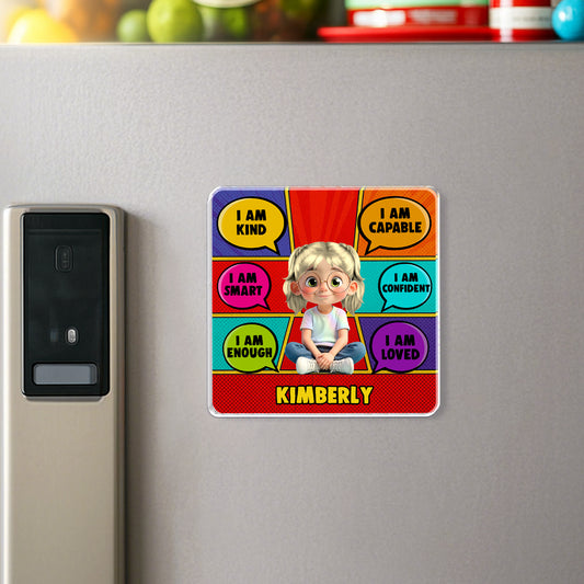 I Am Kind, I Am Loved, Cartoon Girl Positive Affirmations