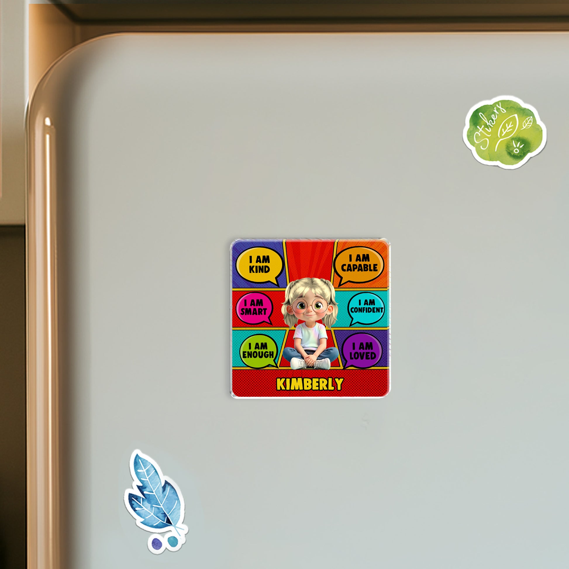 I Am Kind, I Am Loved, Cartoon Girl Positive Affirmations