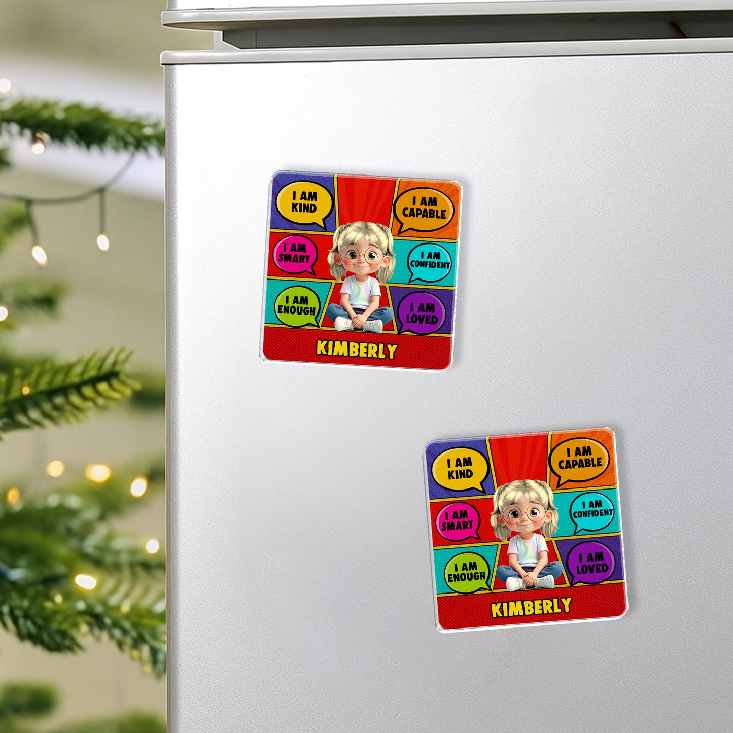 I Am Kind, I Am Loved, Cartoon Girl Positive Affirmations