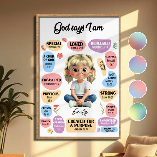 God Says You Are Special, Loved, Redeemed, Girl With Flowers