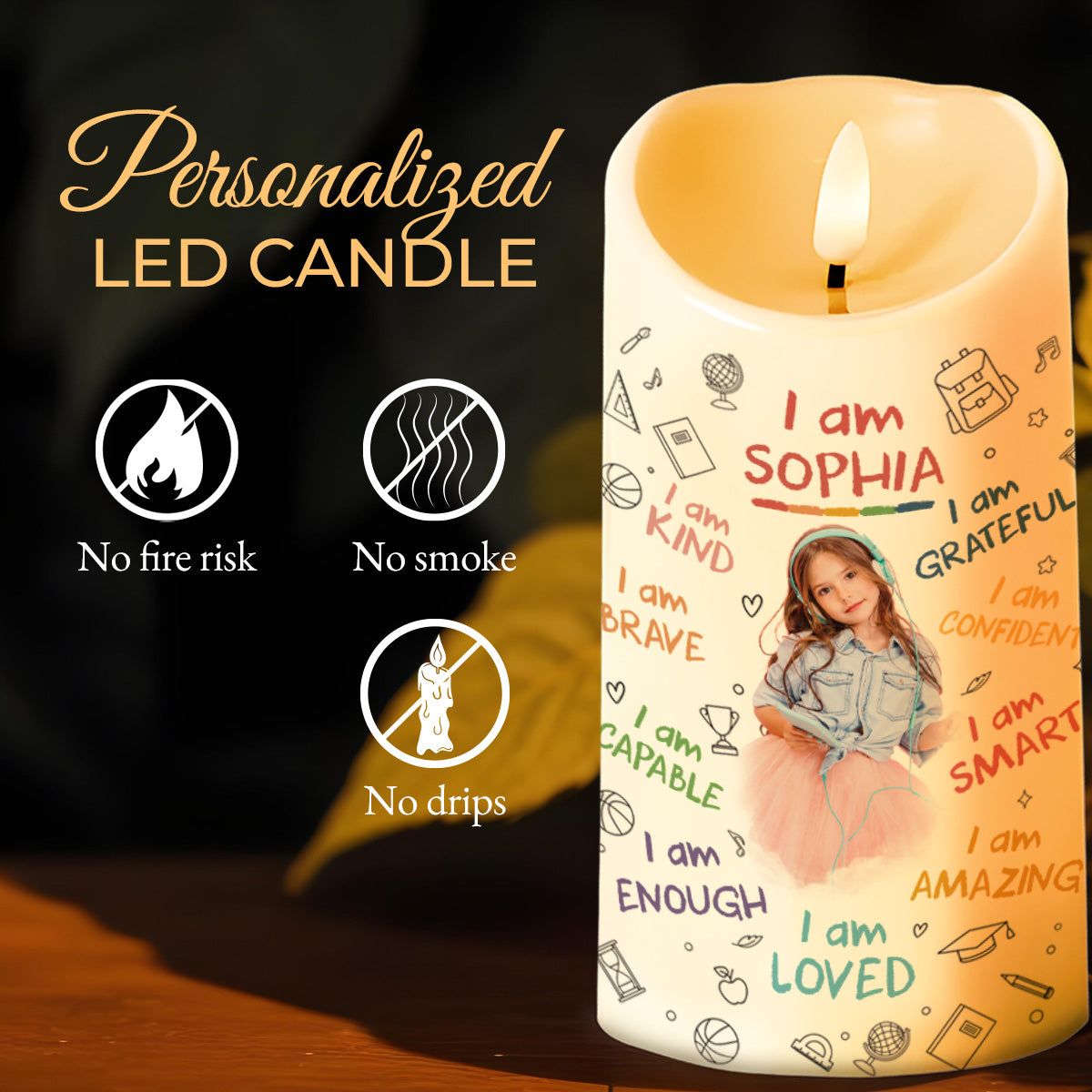 I Am Kind, I Am Grateful, Positive Affirmation Candle