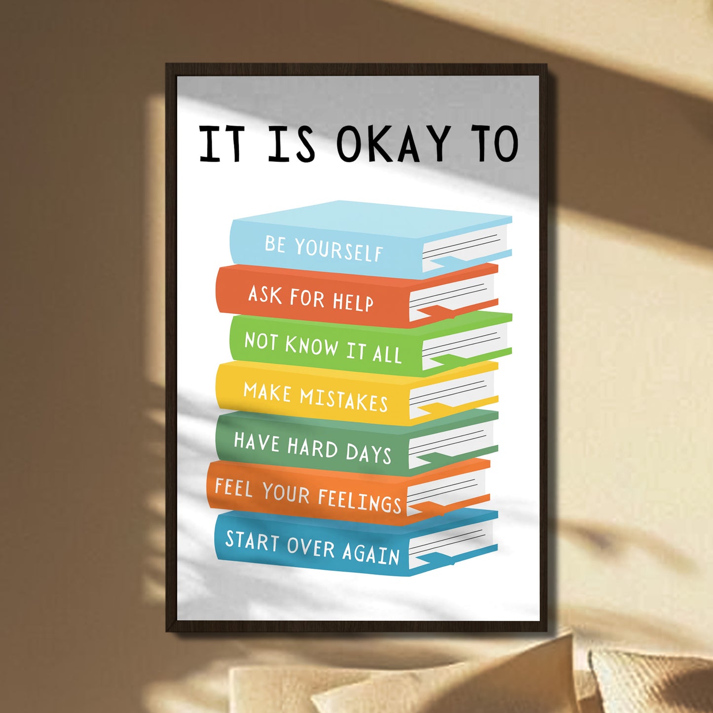 It Is Okay To Start Over With Stacked Books Inspiration