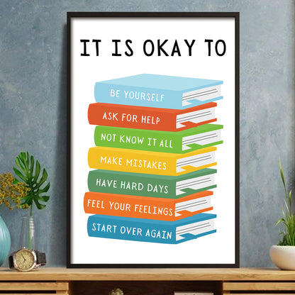 It Is Okay To Start Over With Stacked Books Inspiration