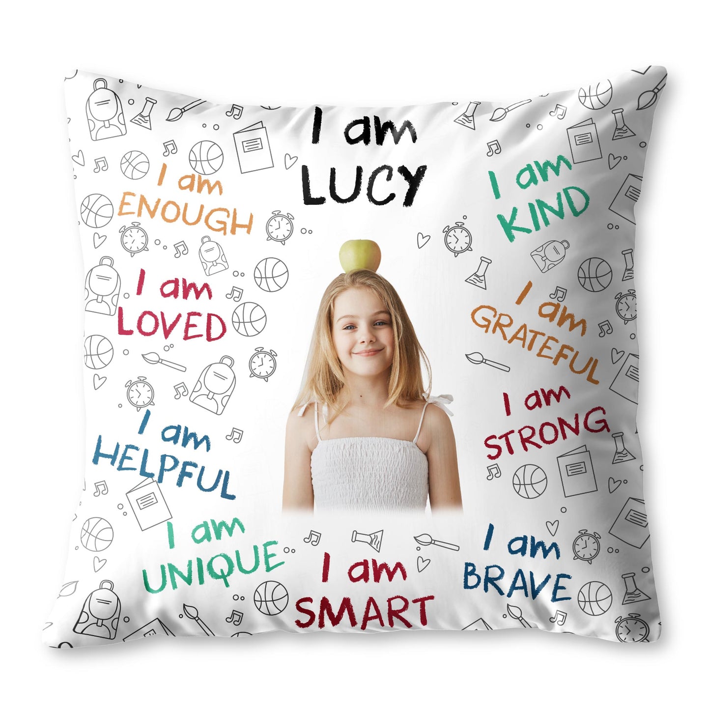 I Am Loved, I Am Kind Pillow With Positive Affirmations