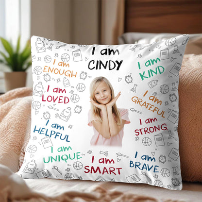 I Am Loved, I Am Kind Pillow With Positive Affirmations