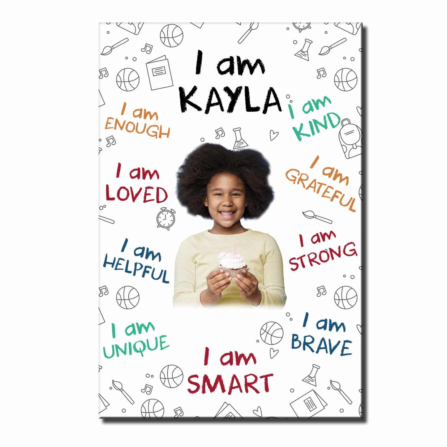 I Am Loved, Encouraging Words Poster For Young Girls