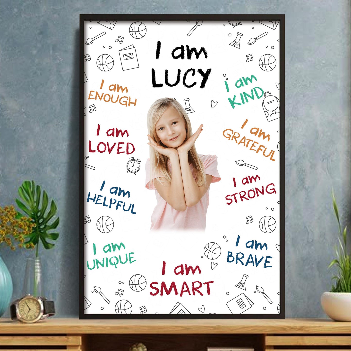 I Am Loved, Encouraging Words Poster For Young Girls