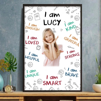 I Am Loved, Encouraging Words Poster For Young Girls