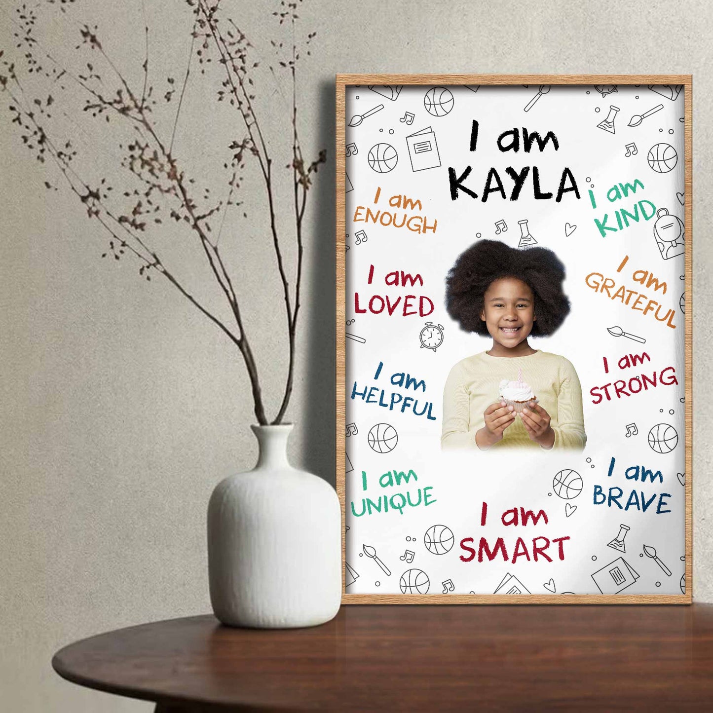 I Am Loved, Encouraging Words Poster For Young Girls