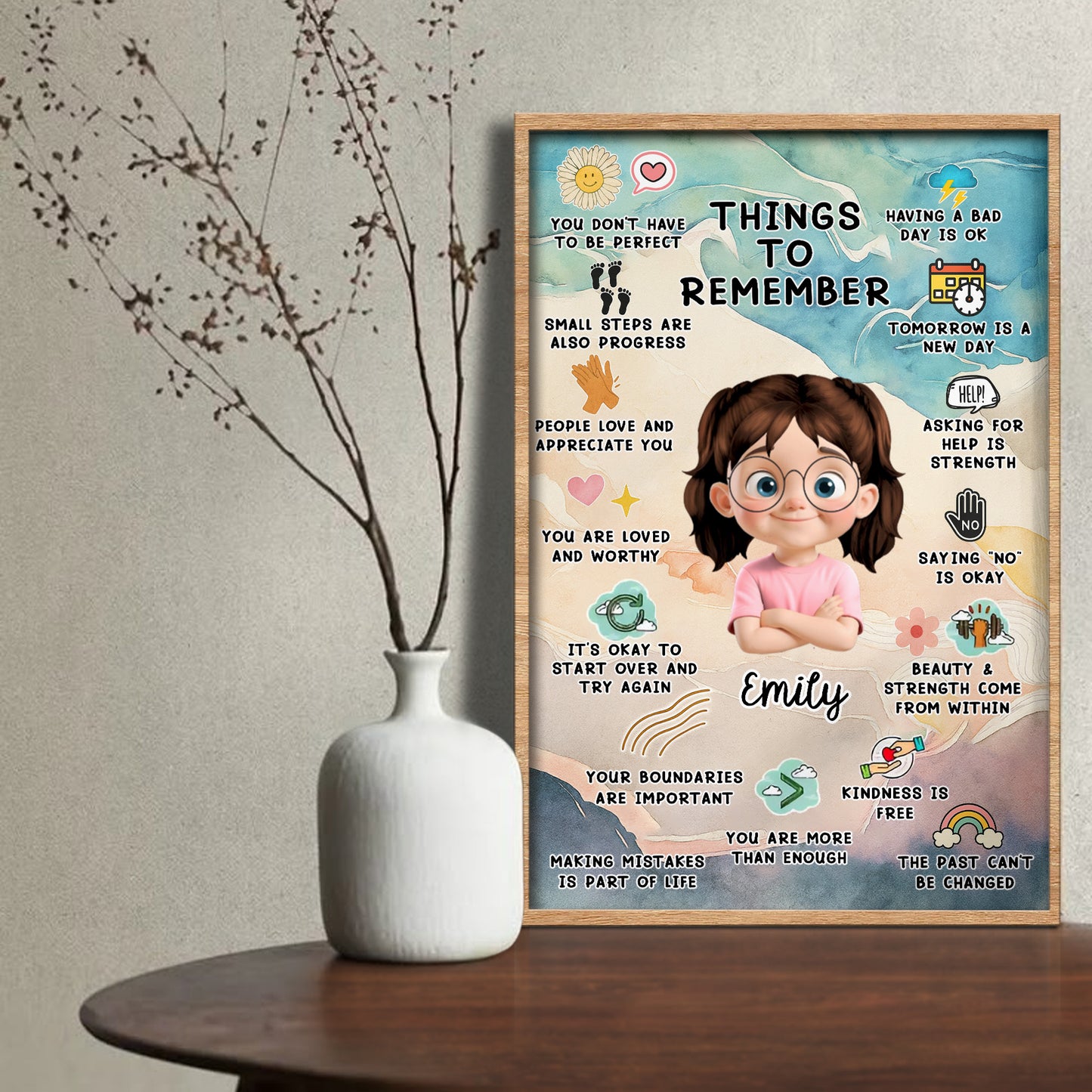 You Don't Have to Be Perfect, Flowers, Hearts, and Stars