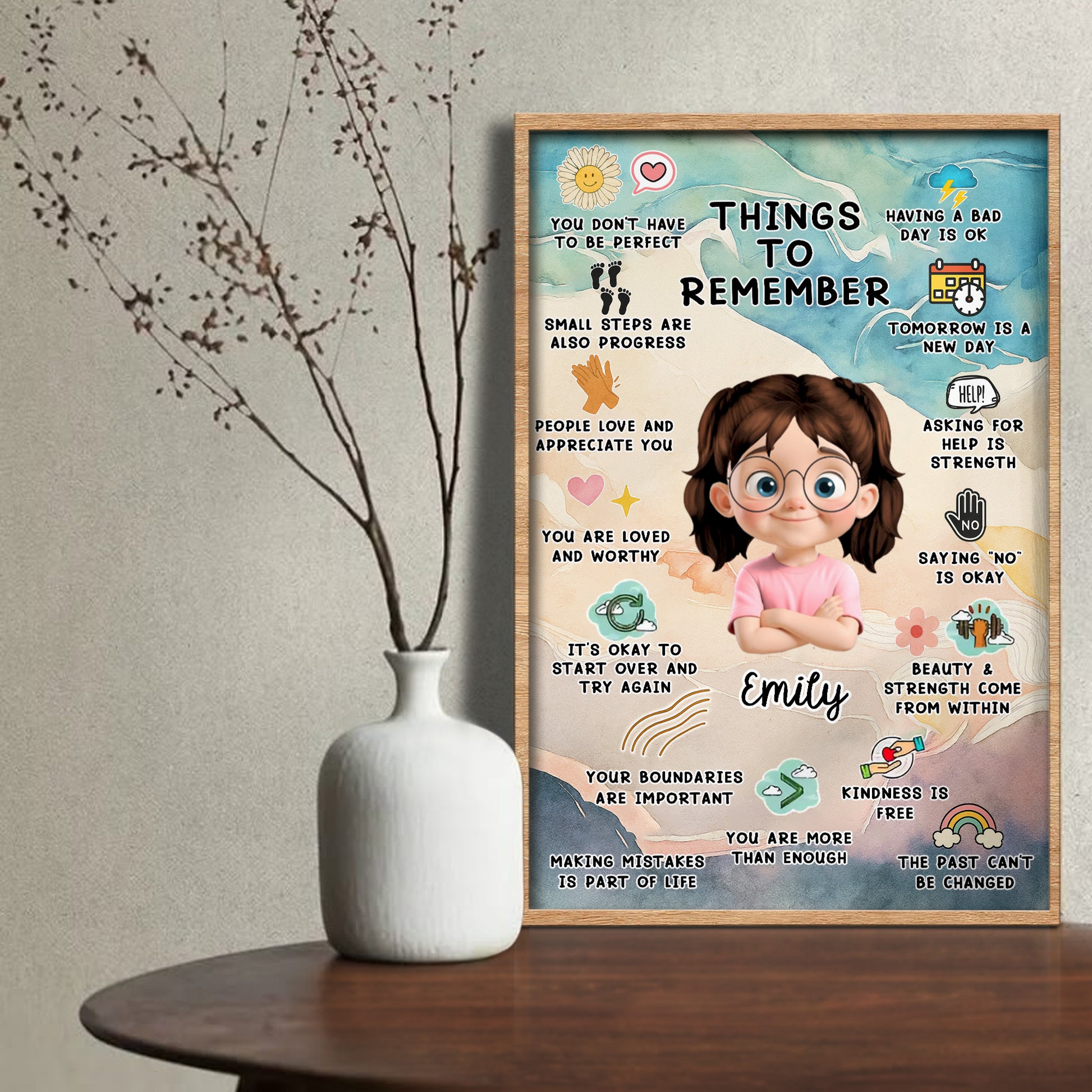 You Don't Have to Be Perfect, Flowers, Hearts, and Stars