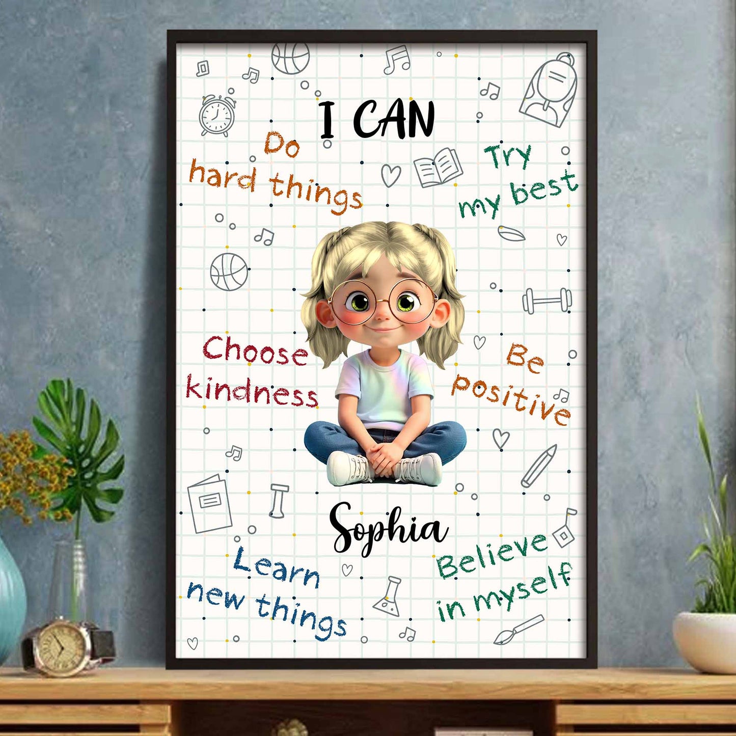 I Can Do Hard Things, Learn And Believe Poster