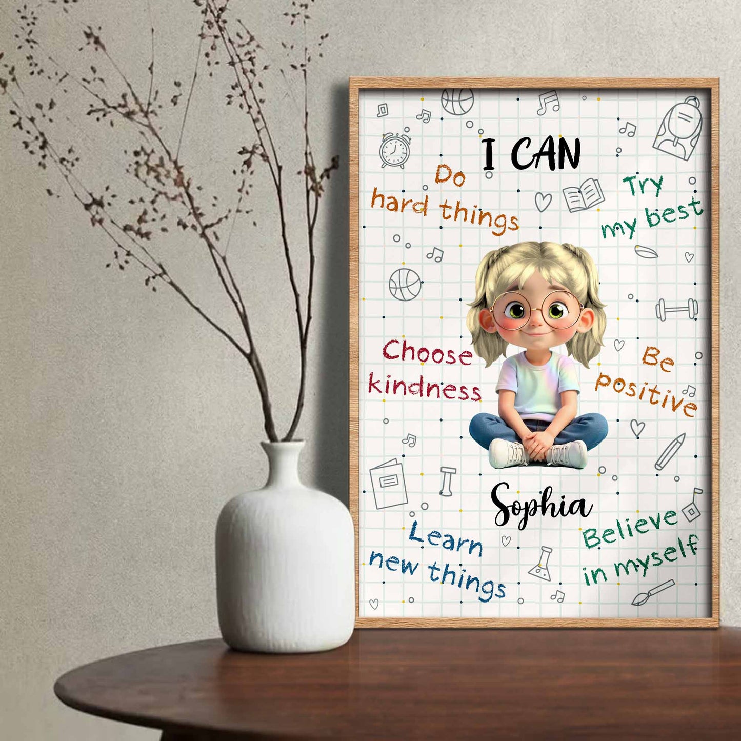 I Can Do Hard Things, Learn And Believe Poster
