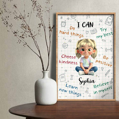 I Can Do Hard Things, Learn And Believe Poster
