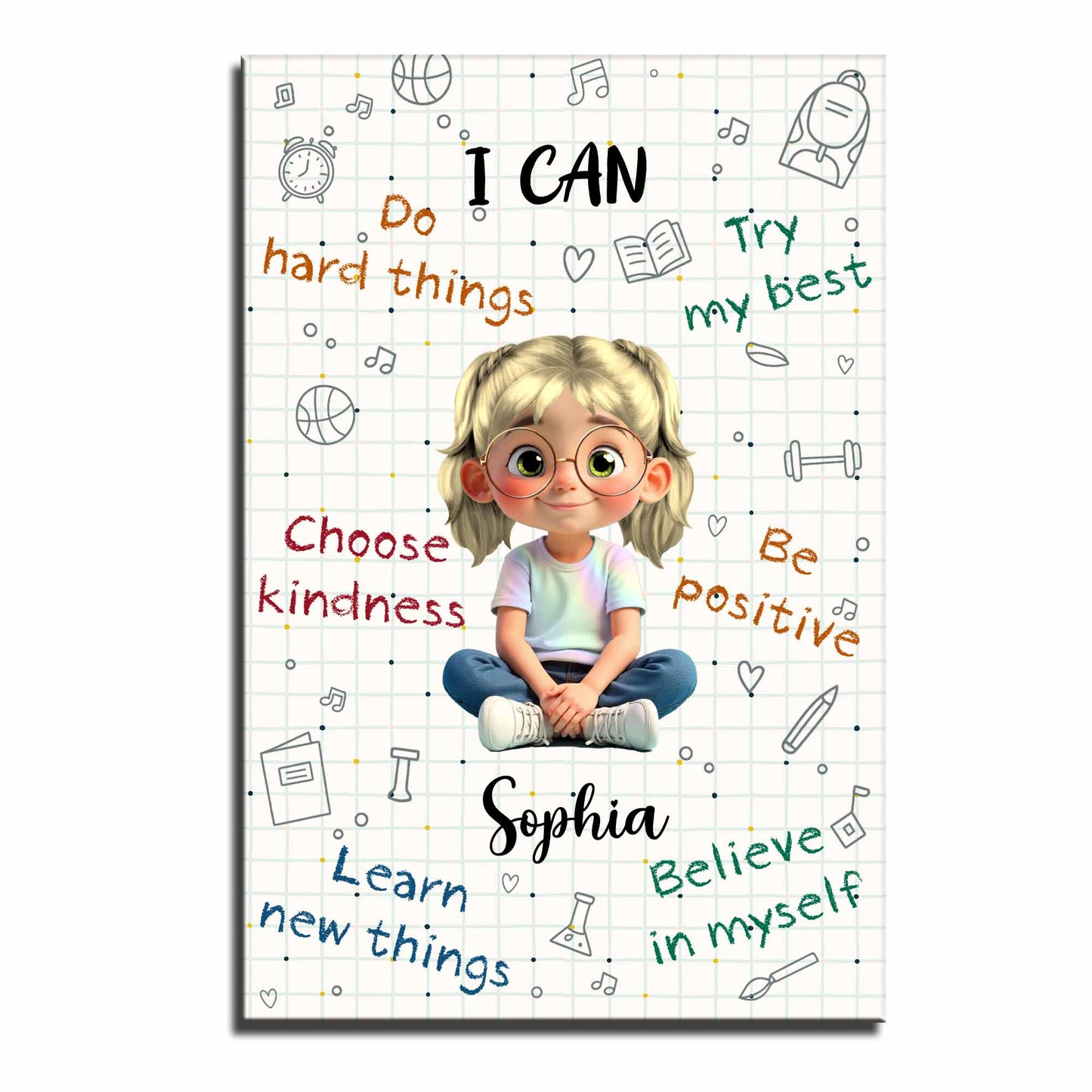 I Can Do Hard Things, Learn And Believe Poster