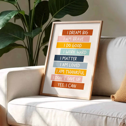 I Dream Big, I Am Brave, Inspirational Poster