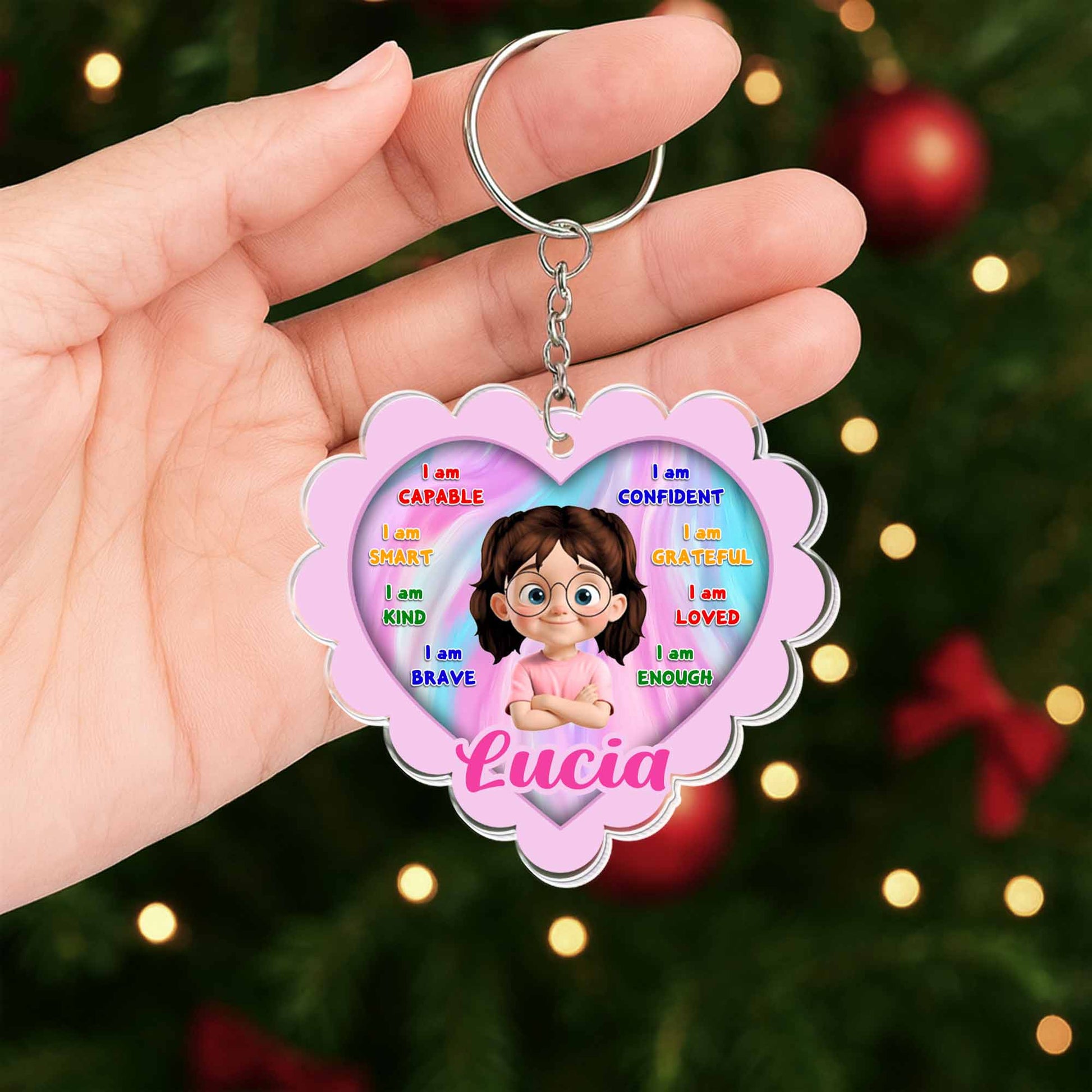 I Am Capable, I Am Smart, Encouraging Keychain For Girls