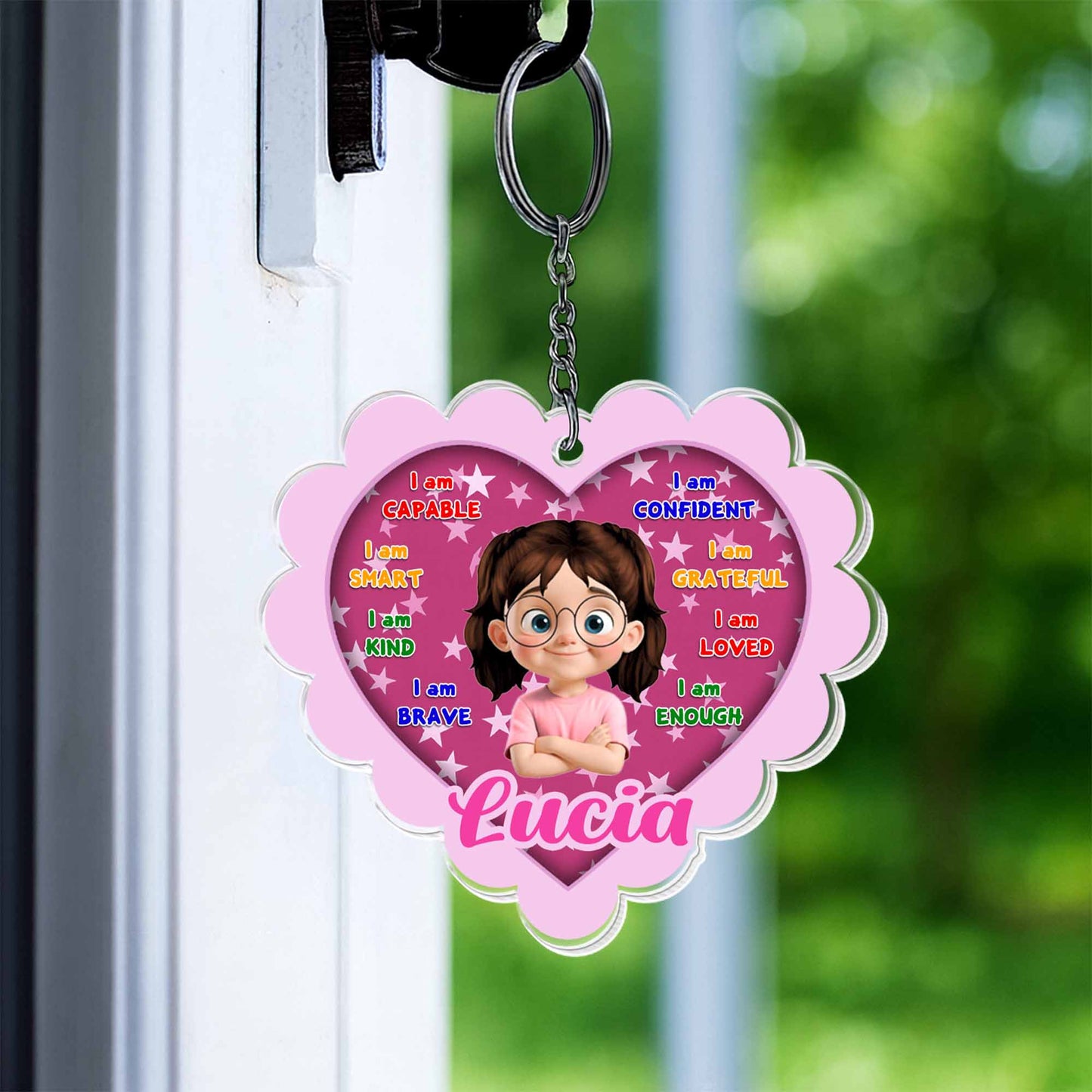 I Am Capable, I Am Smart, Encouraging Keychain For Girls