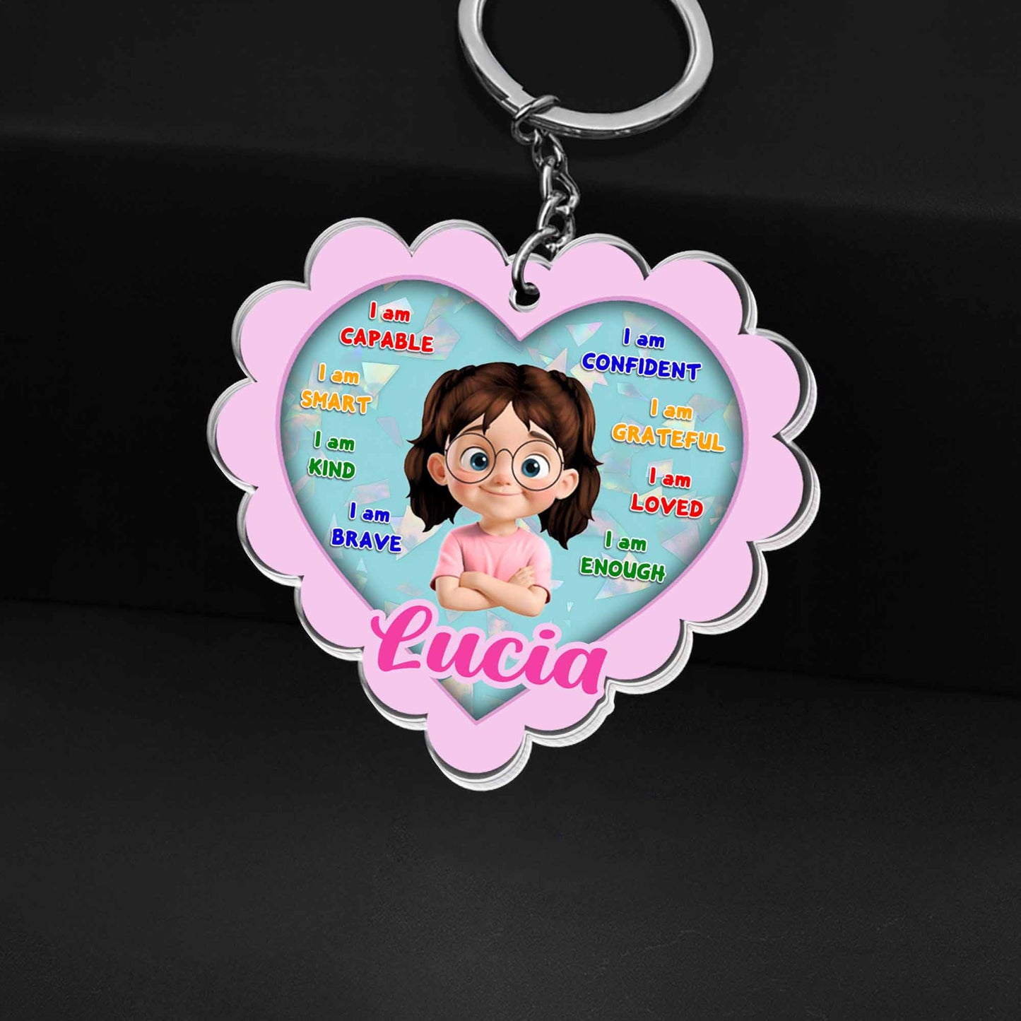 I Am Capable, I Am Smart, Encouraging Keychain For Girls