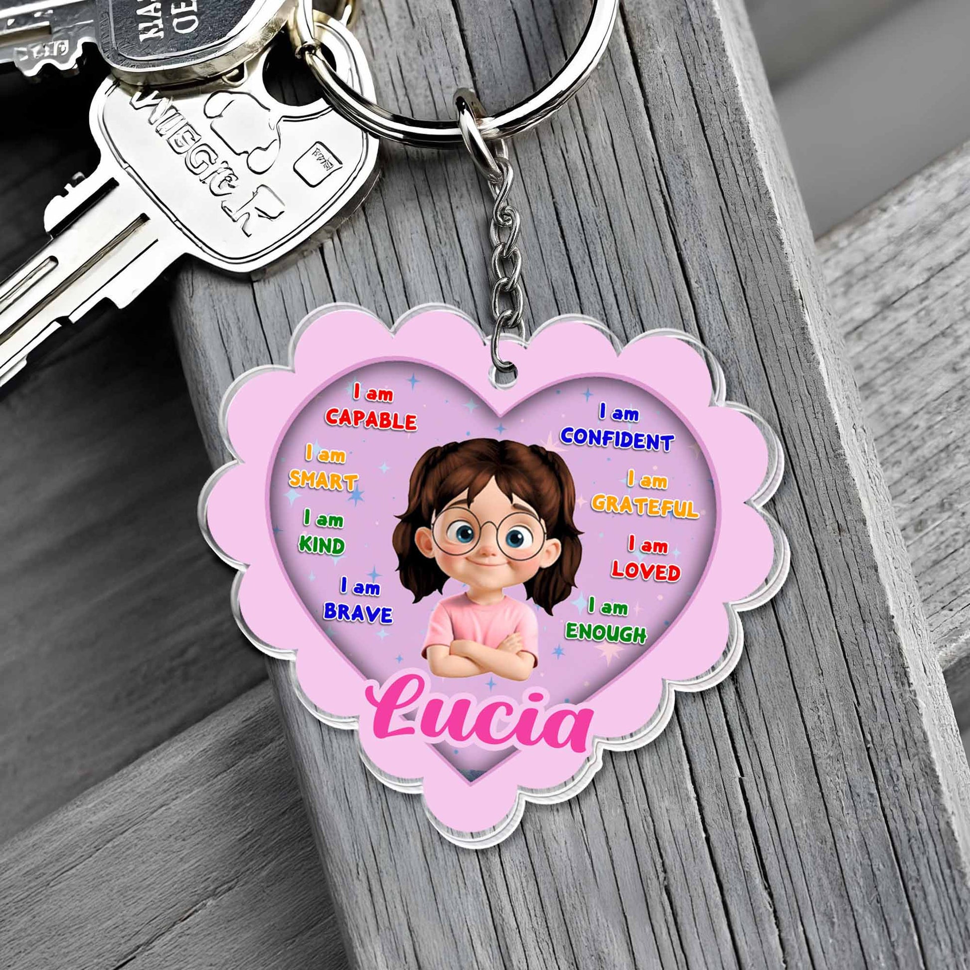 I Am Capable, I Am Smart, Encouraging Keychain For Girls