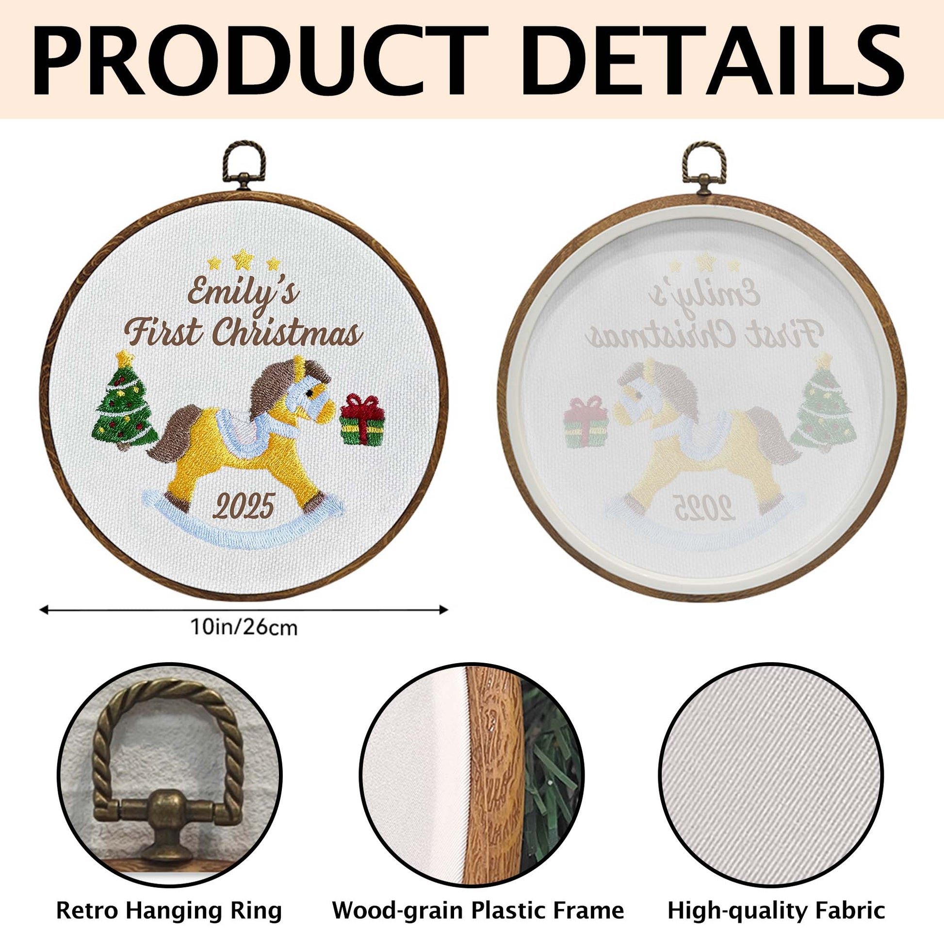 First Christmas Rocking Horse And Stars