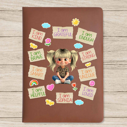 I Am Kind, I Am Brave, Rainbow And Hearts Journal