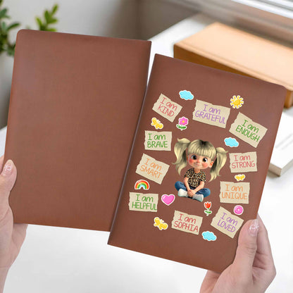 I Am Kind, I Am Brave, Rainbow And Hearts Journal